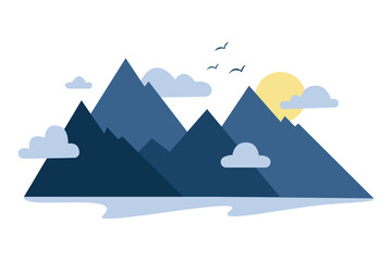 Mountains - Stock Vector Illustration