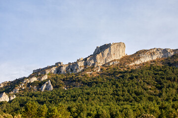 Peyrepertuse is a ruined castle in the French Pyrenees, one of the cathar castles.