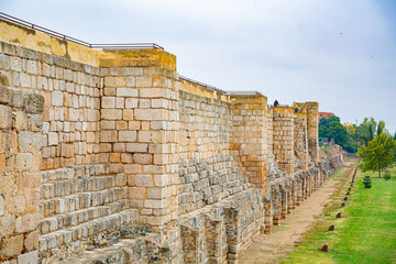 Defensive wall of ancient medieval city