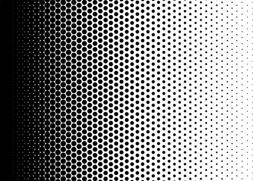A black and white halftone dots vector texture. Ideal for use as a background image. The vector file contains a background fill layer and a texture layer to enable rapid color scheme changes.