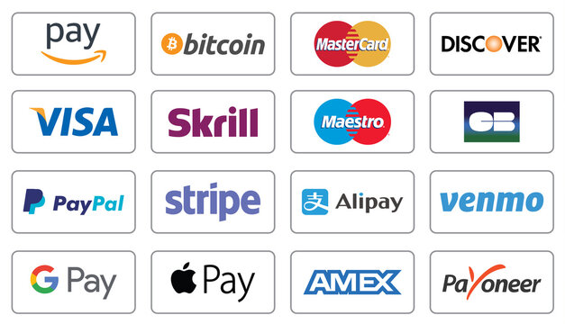 Logos services de paiement en ligne