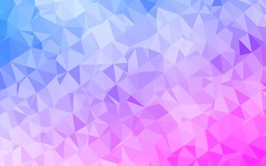 Light Pink, Blue vector low poly layout. A completely new color illustration in a vague style. Polygonal design for your web site.