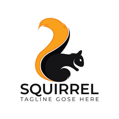 Squirrel logo design template, Vector illustration. Abstract Squirrel vector template design.