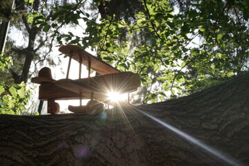 wooden aeroplane