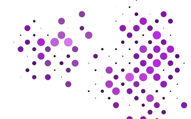 Light Purple vector texture with disks. Abstract illustration with colored bubbles in nature style. Design for business adverts.