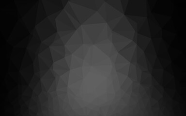Dark Silver, Gray vector polygon abstract backdrop. A sample with polygonal shapes. Completely new template for your business design.