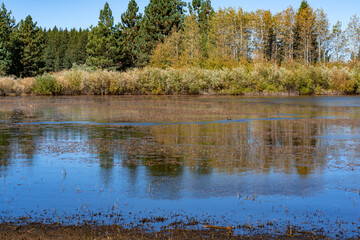 mountain lake in the sierra Nevada Mountains in Fall