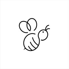 Bee logo, Bee logo design vector illustration, bee logo design template vector image