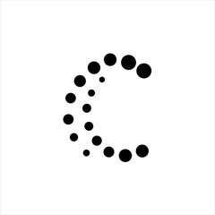 Letter C Dot Molecule  logo design vector image letter c circle logo design icon vector image