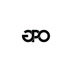 gpo letter original monogram logo design