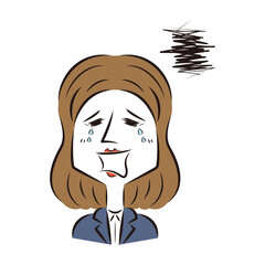 ビジネスウーマン　泣く