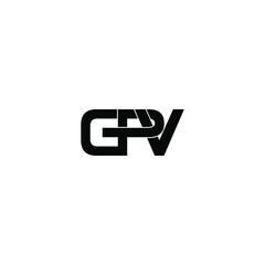 gpv letter original monogram logo design