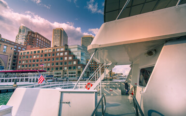 Fototapeta premium Boston Harbor boats and tours