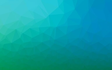 Light Blue, Green vector triangle mosaic template. A vague abstract illustration with gradient. Brand new design for your business.