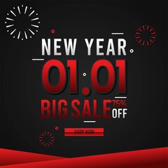 01.01 Shopping day sale banner background for business retail promotion vector illustration