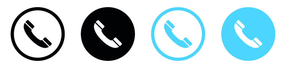 Phone icon in circle , Contact us, Telephone, communication. icon in flat style, Call icon vector, calling symbol for apps and websites