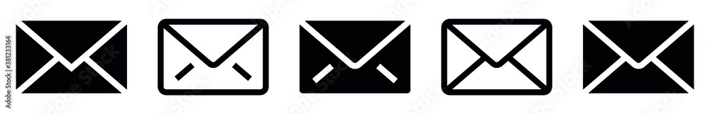 Poster mail icon . web icon set, Message envelope line art icon for apps and websites