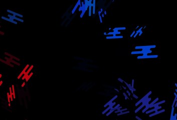 Dark Blue, Red vector backdrop with long lines.