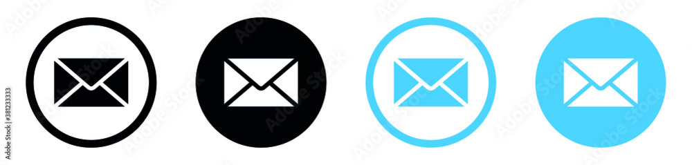 Poster mail icon . web icon set, Message envelope line art icon for apps and websites