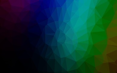 Obraz premium Dark Multicolor, Rainbow vector shining triangular background. A completely new color illustration in a vague style. Brand new style for your business design.