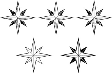 Obraz premium vintage engraving compass rose