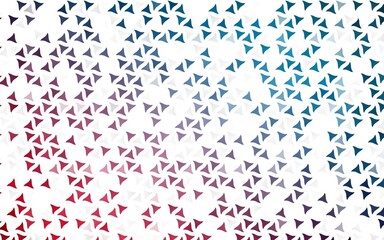 Light Blue, Red vector seamless layout with lines, triangles. Modern abstract illustration with colorful triangles. Pattern for design of window blinds, curtains.