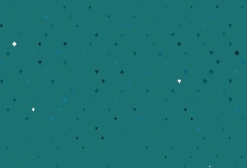 Light BLUE vector cover with symbols of gamble.