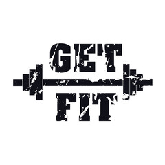 Inspiring Workout and Fitness Gym Motivation Quote Illustration Sign