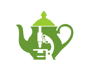 Teapot with microscope inside