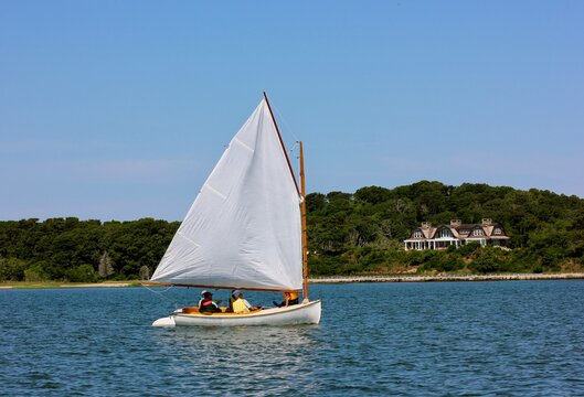 Family sailing on a sunny day