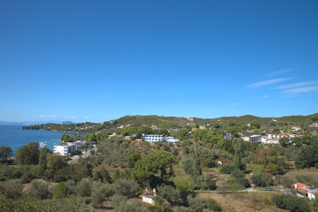 Fototapeta na wymiar beautiful and idyllic landscape in the area of ​​Kolios on the island of Skiathos