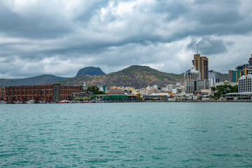 view of the city of Port louis, Mauritius.