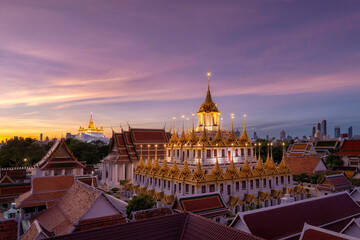 Good morning Bangkok, Thailand// Loha Prasat Wat Ratchanatda - 381248727