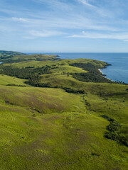 Aerial photos of the tropical coast of Camarines Sur, Philippines.