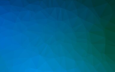 Dark Blue, Green vector shining triangular background. An elegant bright illustration with gradient. Template for your brand book.