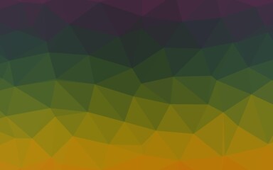 Dark Multicolor, Rainbow vector polygon abstract backdrop. Colorful illustration in abstract style with gradient. New texture for your design.