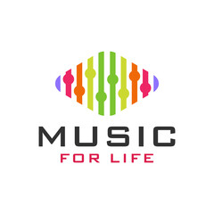 modern music entertainment logo