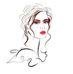 Fashion illustration on white background