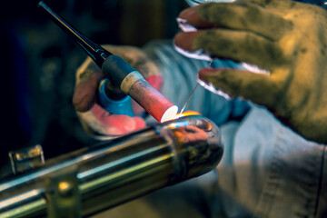 TIG welding of polished stainless steel pipe
