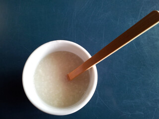 Cup of tasty hot amazake, Japanese drink