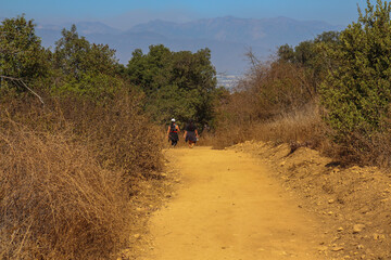 People Social Distancing While Staying Healthy Hiking During The Coronavirus Pandemic