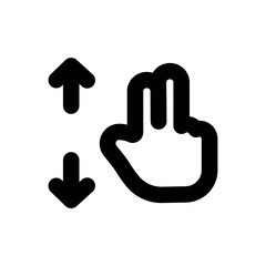 Obraz premium Scroll Line Icon - Vector Illustration