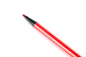 A red signature pen on white background