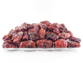 Date fruit on white background