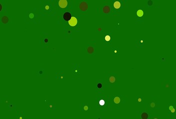 Light Green vector pattern with spheres.