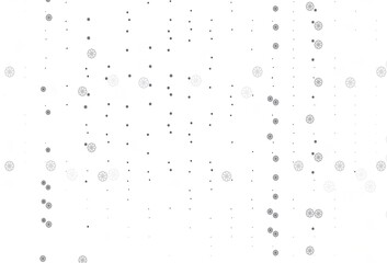Light Black vector template with ice snowflakes.