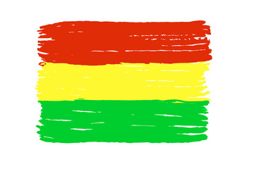 Bolivian national flag. Vector illustration