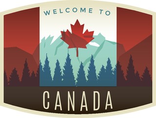 welcome to canada label design