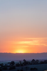 sunset in the mountains