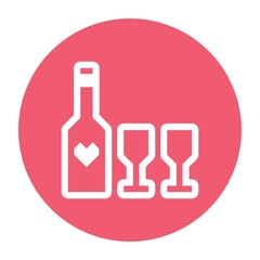 wine bottle and glasses